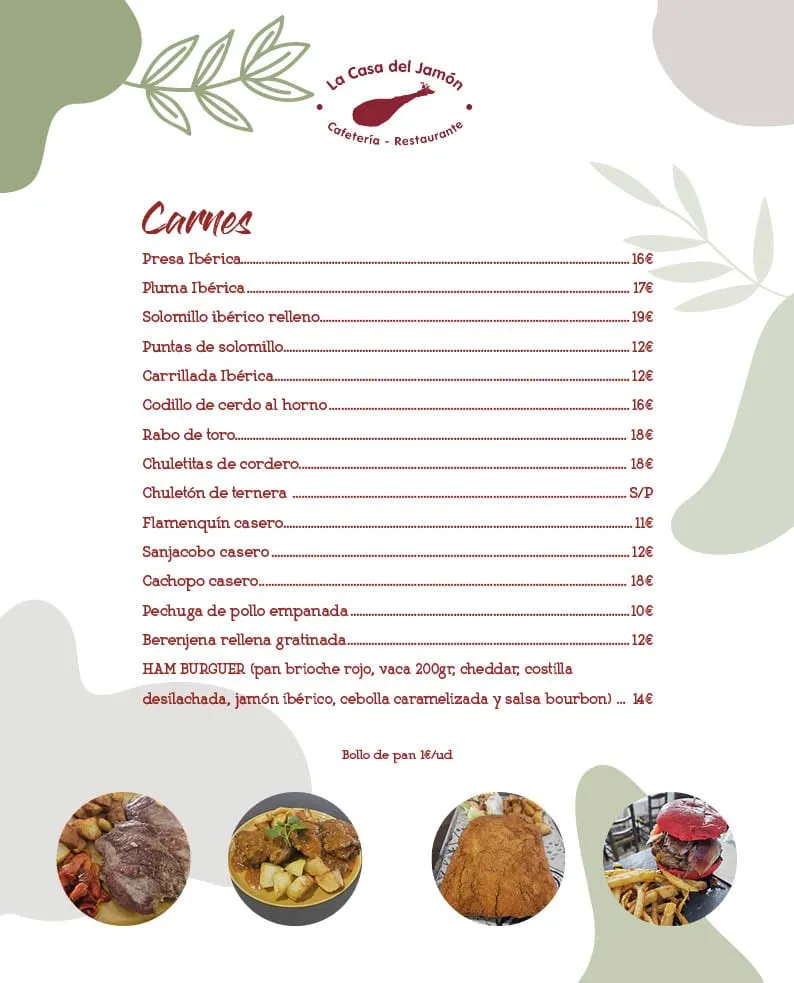 Menu_Bar restaurante La Casa del Jamón_Pozoblanco_image_2