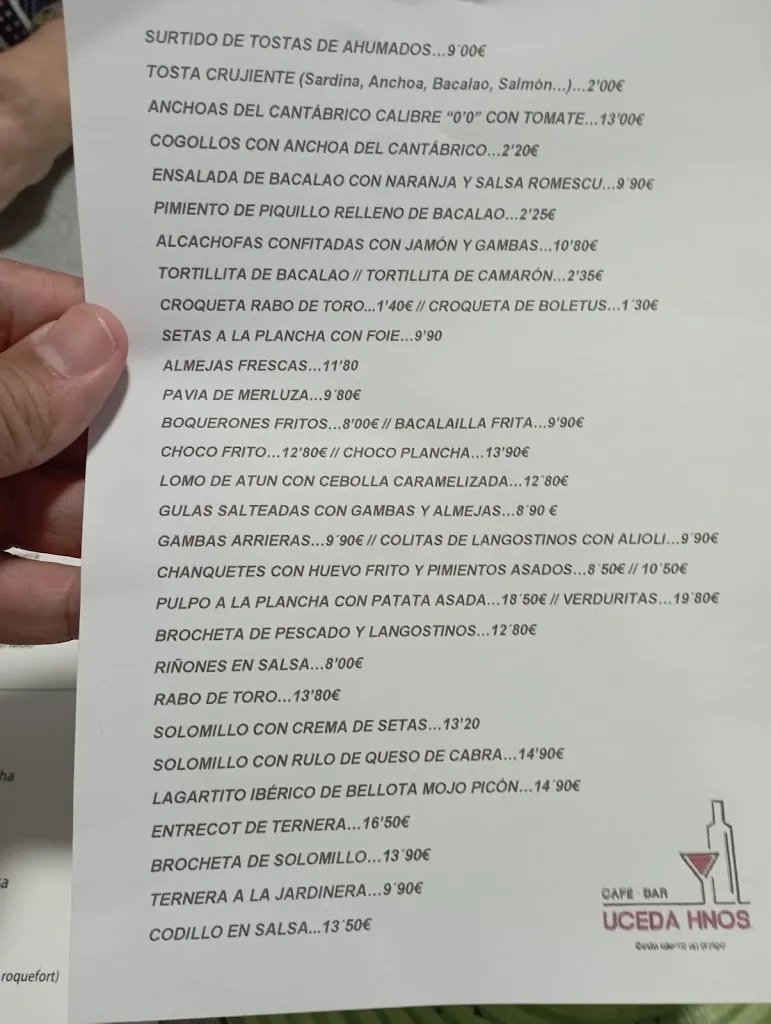 Menu_Café Bar Uceda Hermanos_Palma del Río_immagine_1