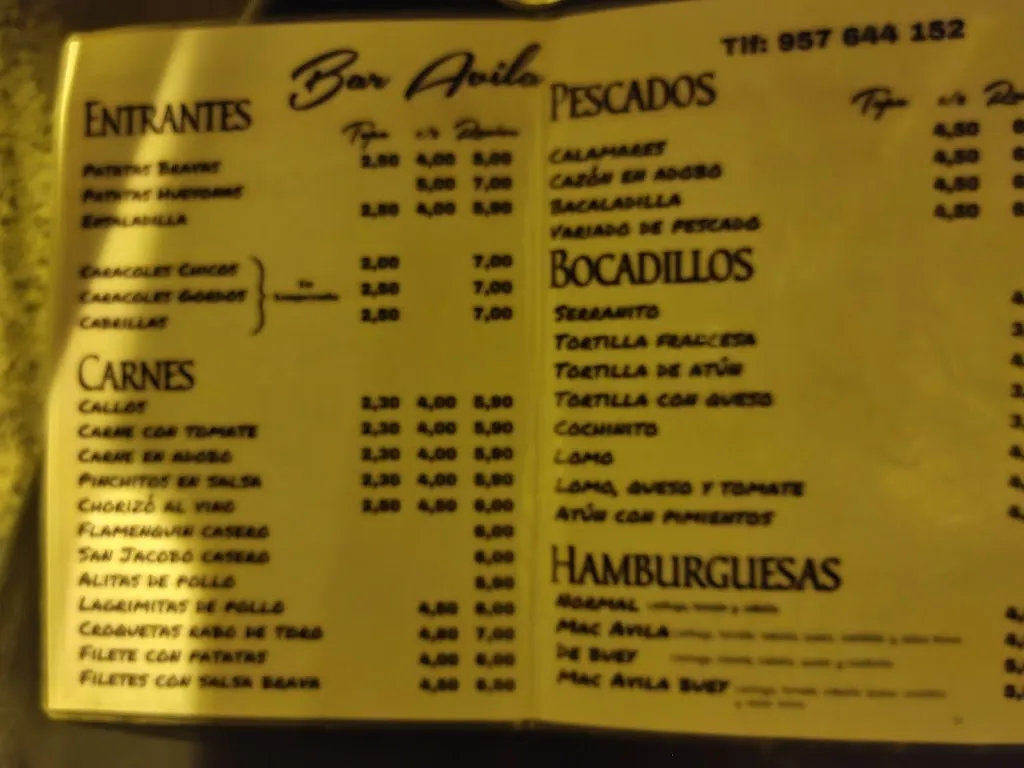 Menu_Bar Avila_Palma del Río_image_3