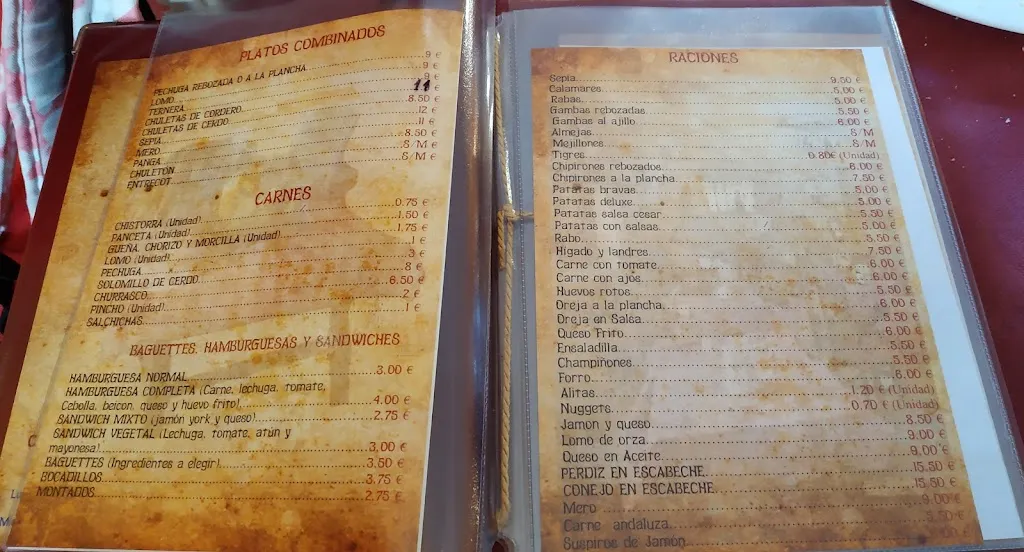 Menu_Bar restaurante “Rincón del Moreno”_Ossa de Montiel_immagine_1