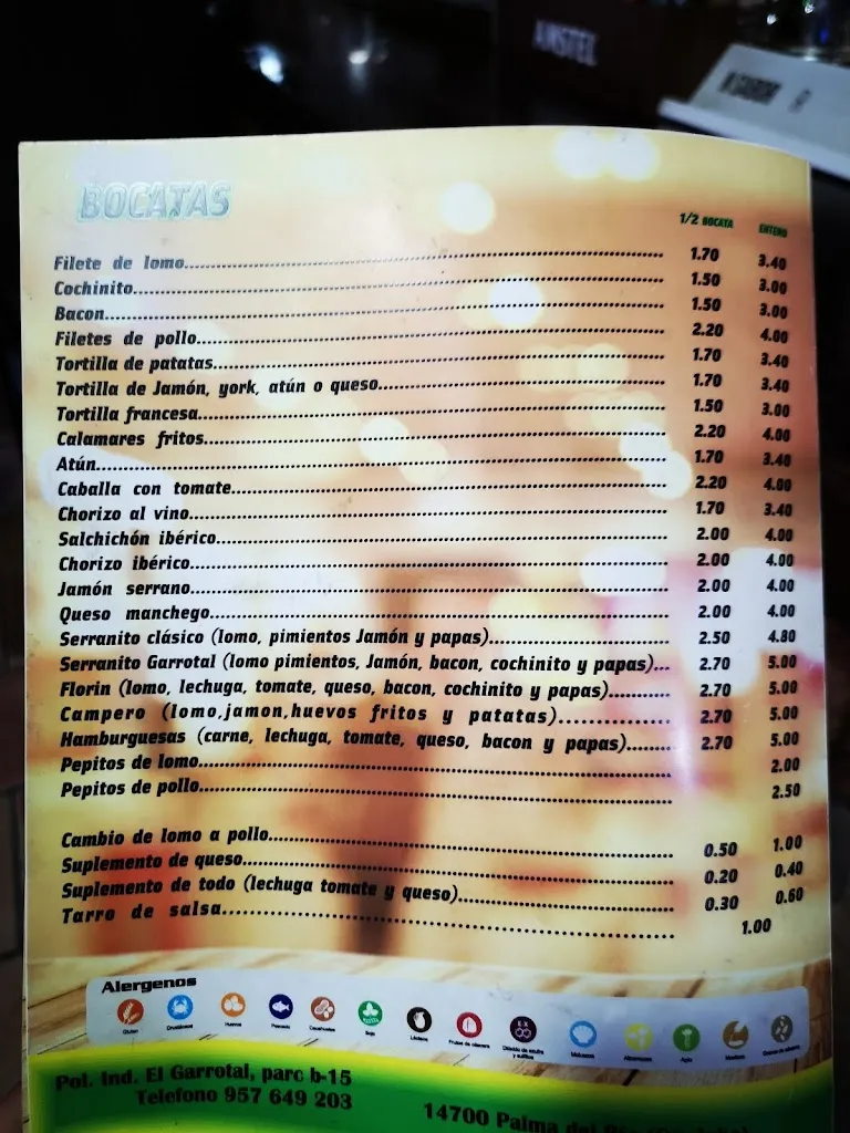 Menu_El Garrotal Restaurante_Palma del Río_image_1