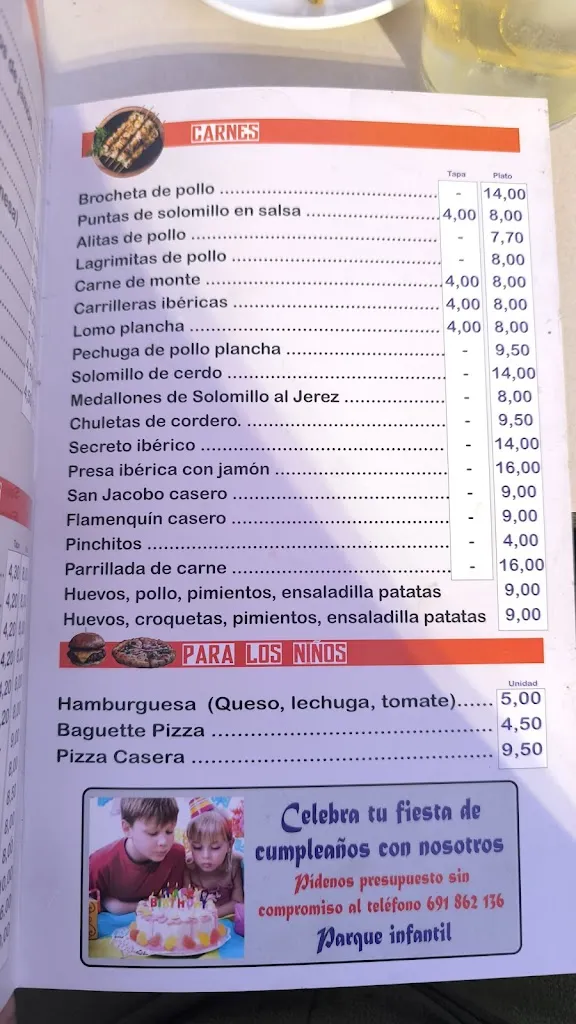 Menu_Bar Restaurante Polideportivo_Palma del Río_image_3