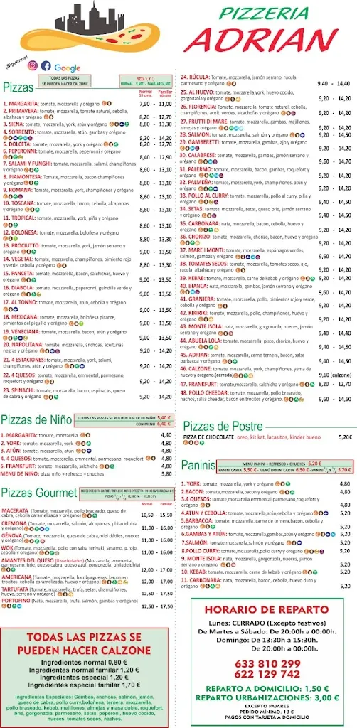 Menu_Pizzeria Adrián_Palma del Río_image_1