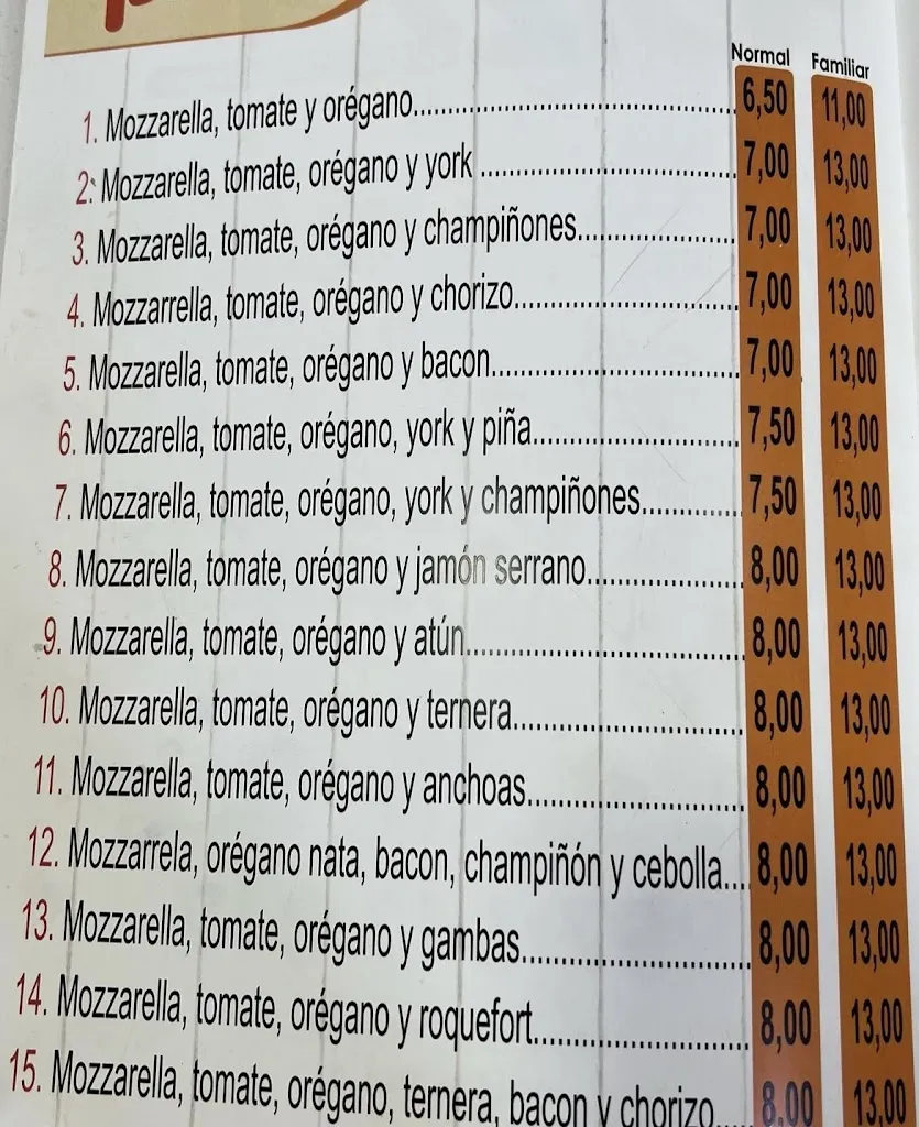 Menu_Pizzeria Pizzoli_Palma del Río_image_2