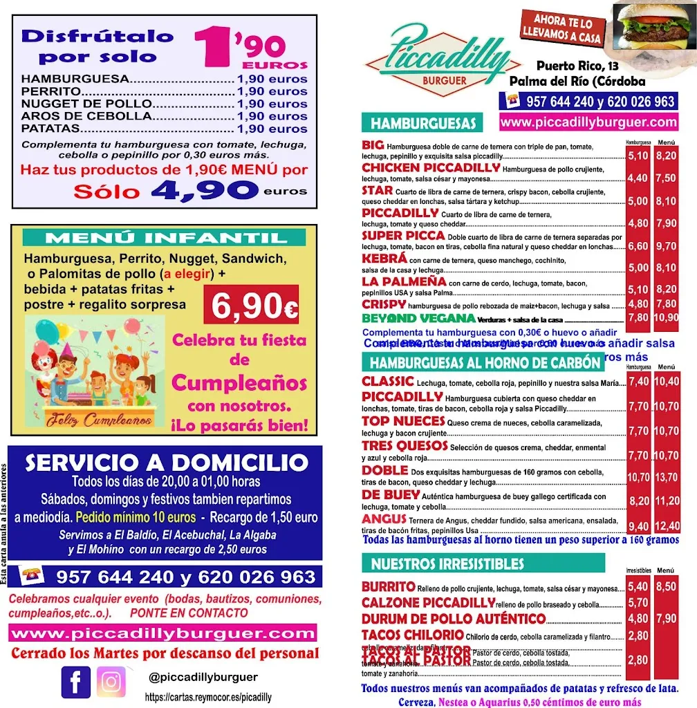 Menu_Piccadilly Burger_Palma del Río_image_1
