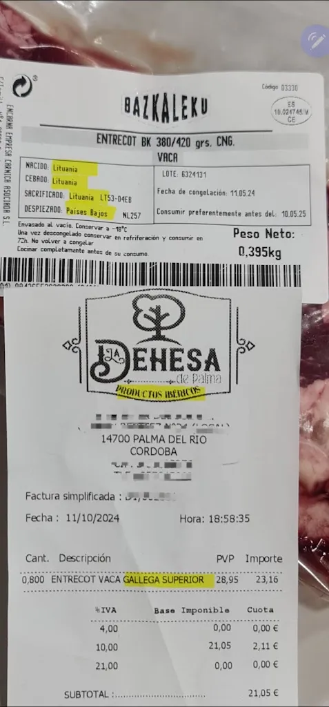Carlos Carlos_LA DEHESA DE PALMA - PRODUCTOS IBERICOS_Palma del Río_recensione