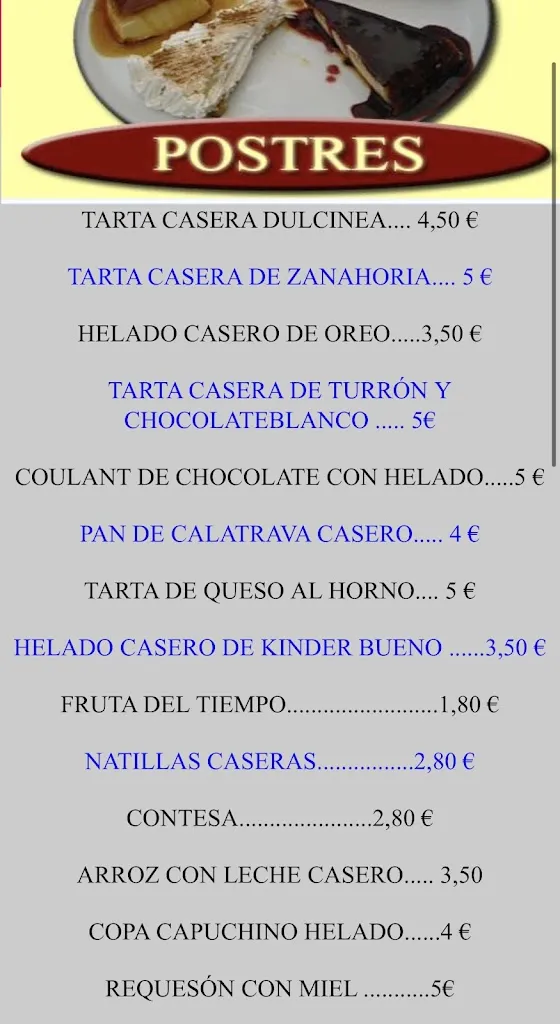 Menu_Bar-restaurante La Vega_Ossa de Montiel_image_1