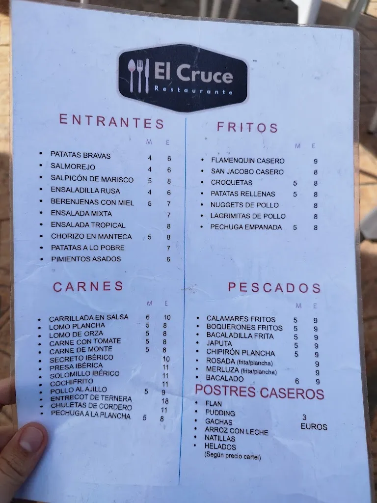 Menu_Restaurante El Cruce_Villafranca de Córdoba_image_1