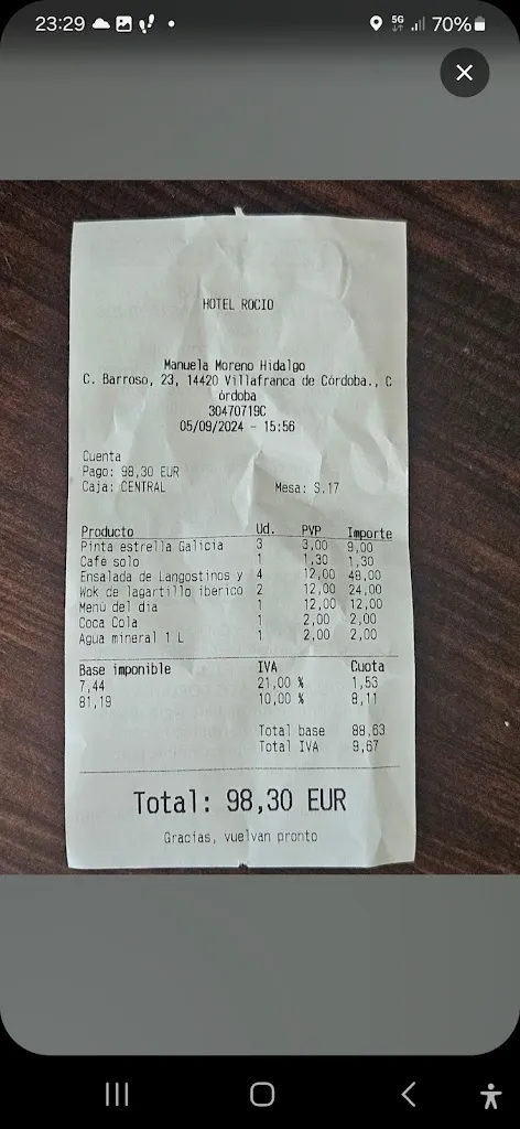 Beatriz García_Rocío Restaurante_Villafranca de Córdoba_review