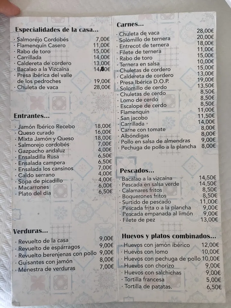 Menu_Restaurante Los Cansinos_Villafranca de Córdoba_image_1