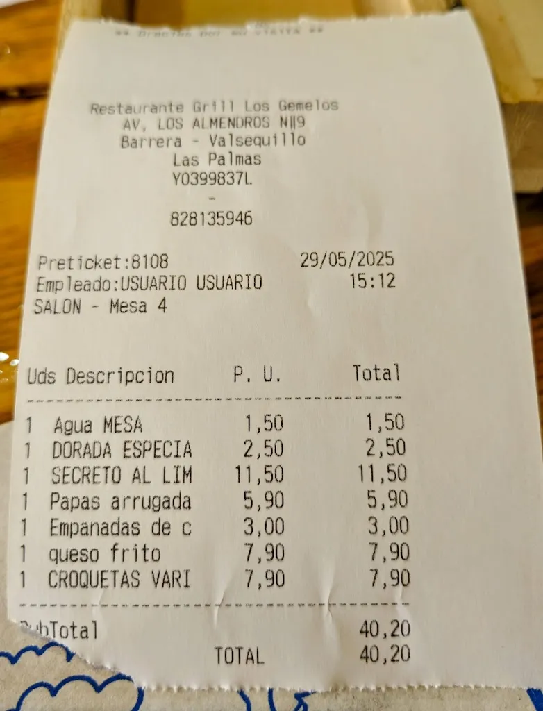 José Emilio Aguilar Moreno_Restaurante grill los gemelos_Valsequillo_review