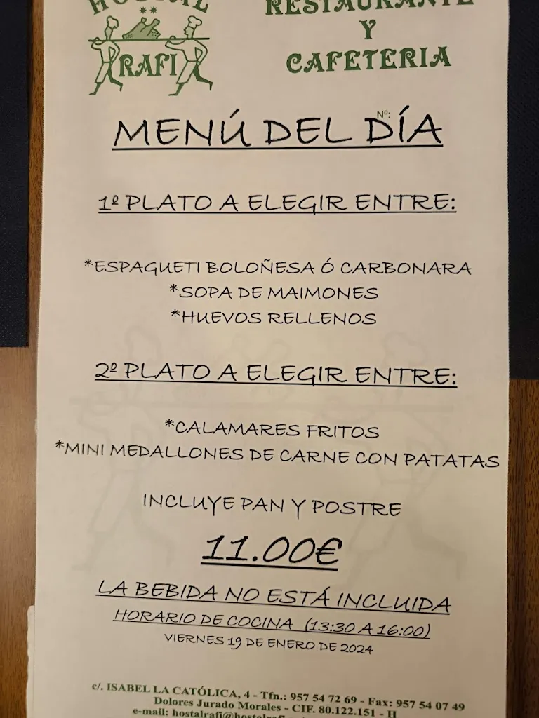 Menu_HOSTERIA DE RAFI RESTAURANTE Y CAFETERIA_Priego de Córdoba_image_1