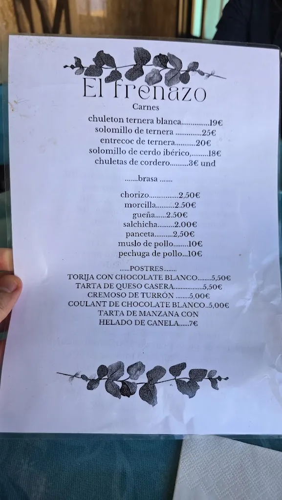 Menu_Bar Restaurante El Frenazo_Ossa de Montiel_image_3