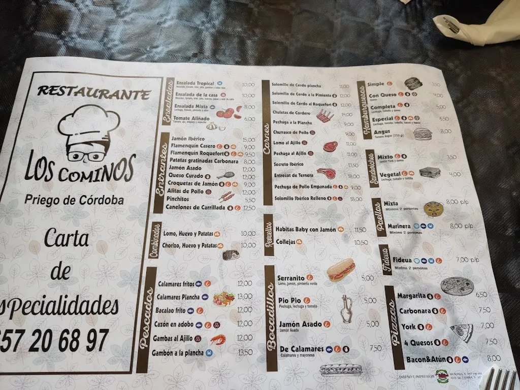 Menu_Bar Restaurante Los Cominos_Priego de Córdoba_image_1