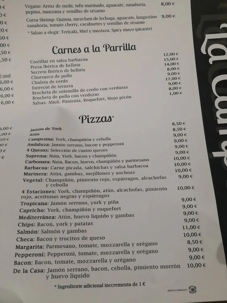 Menu_Bar La Campana_Priego de Córdoba_image_1