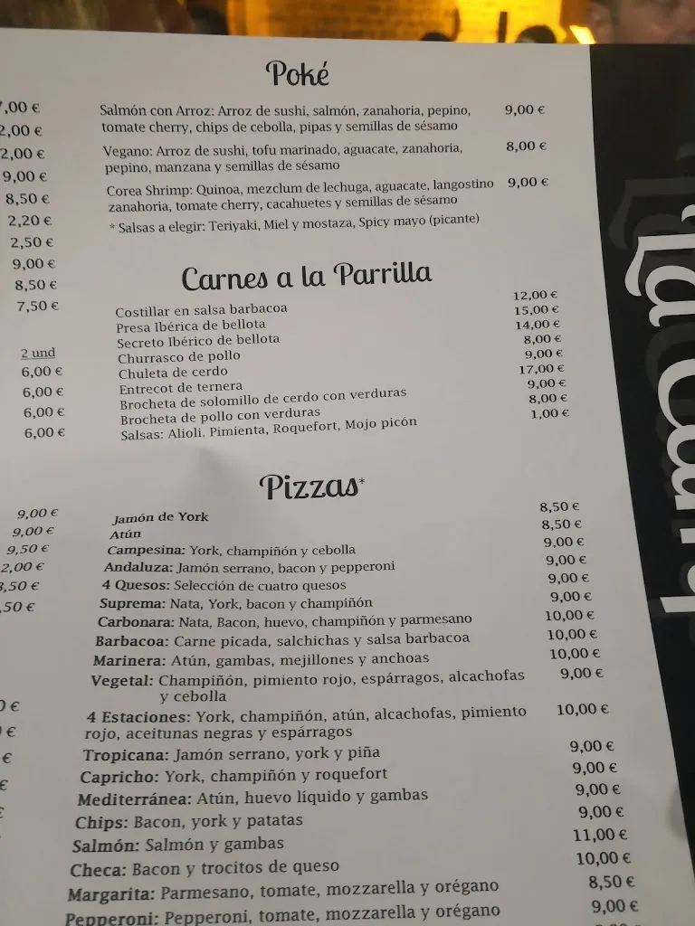 Menu_Bar La Campana_Priego de Córdoba_image_2