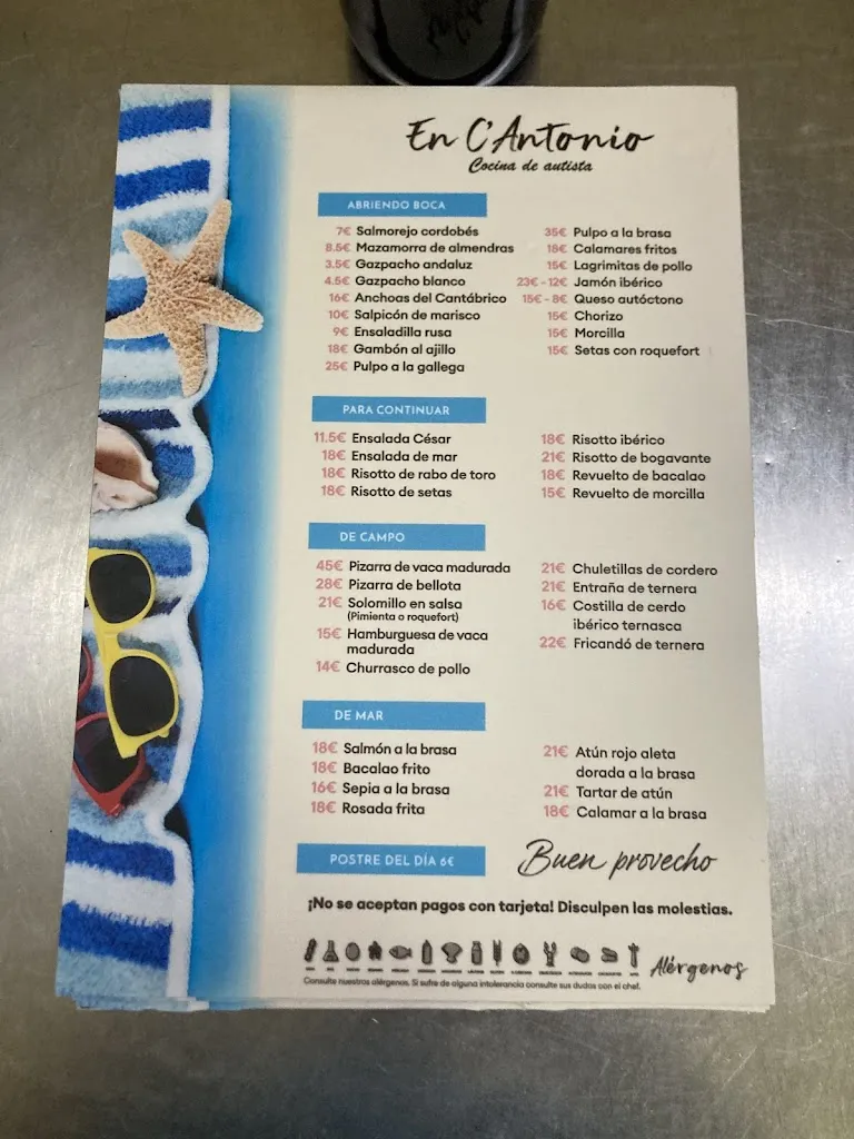 Menu_En C’Antonio cocina de autista_Villa del Río_image_1