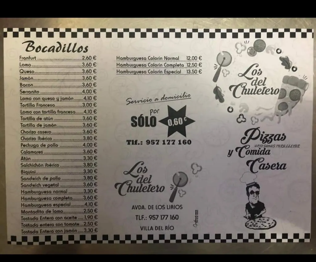 Menu_Cafe Bar Los Del Chuletero_Villa del Río_image_2
