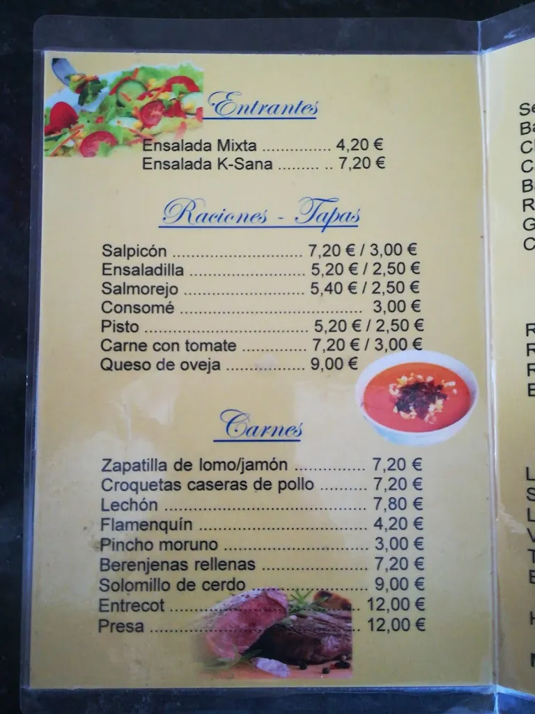 Menu_RESTAURANTE K-SANA_Villa del Río_immagine_1