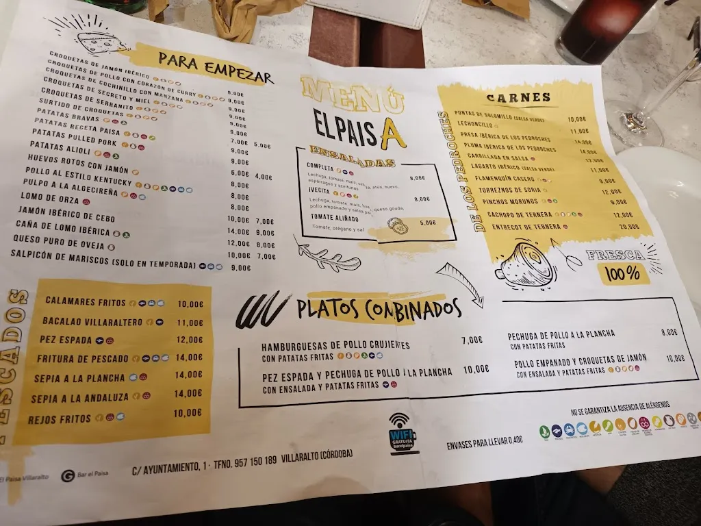Menu_Bar el Paisa_Villaralto_image_4
