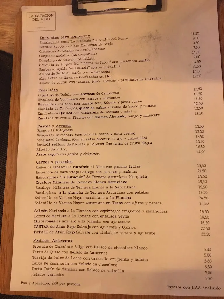 Menu_La Estación del Viso_Viso El_immagine_1