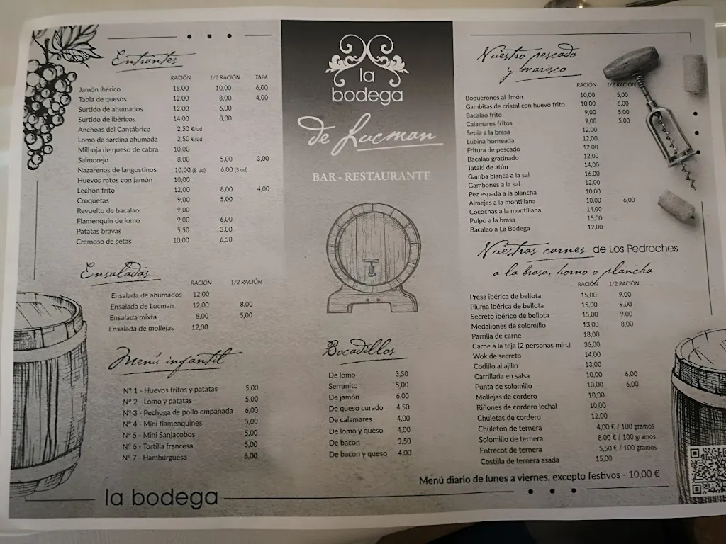 Menu_La Bodega de Lucman_Villanueva de Córdoba_image_1