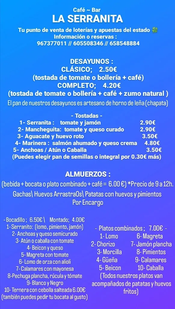 Menu_LA SERRANITA_Ossa de Montiel_image_1