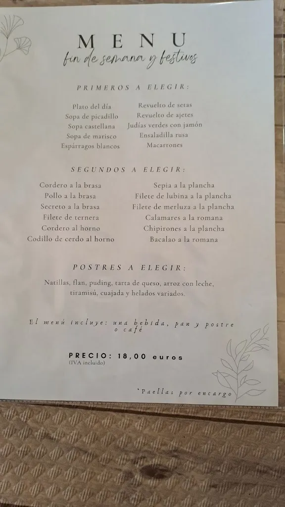 Menu_Bar-Restaurante Lavara_Alberca de Záncara La_image_1
