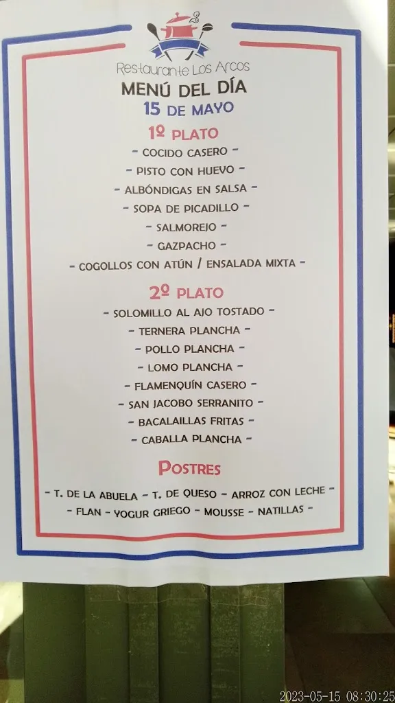 Menu_Bar-Restaurante Los Arcos_Puente Genil_image_2