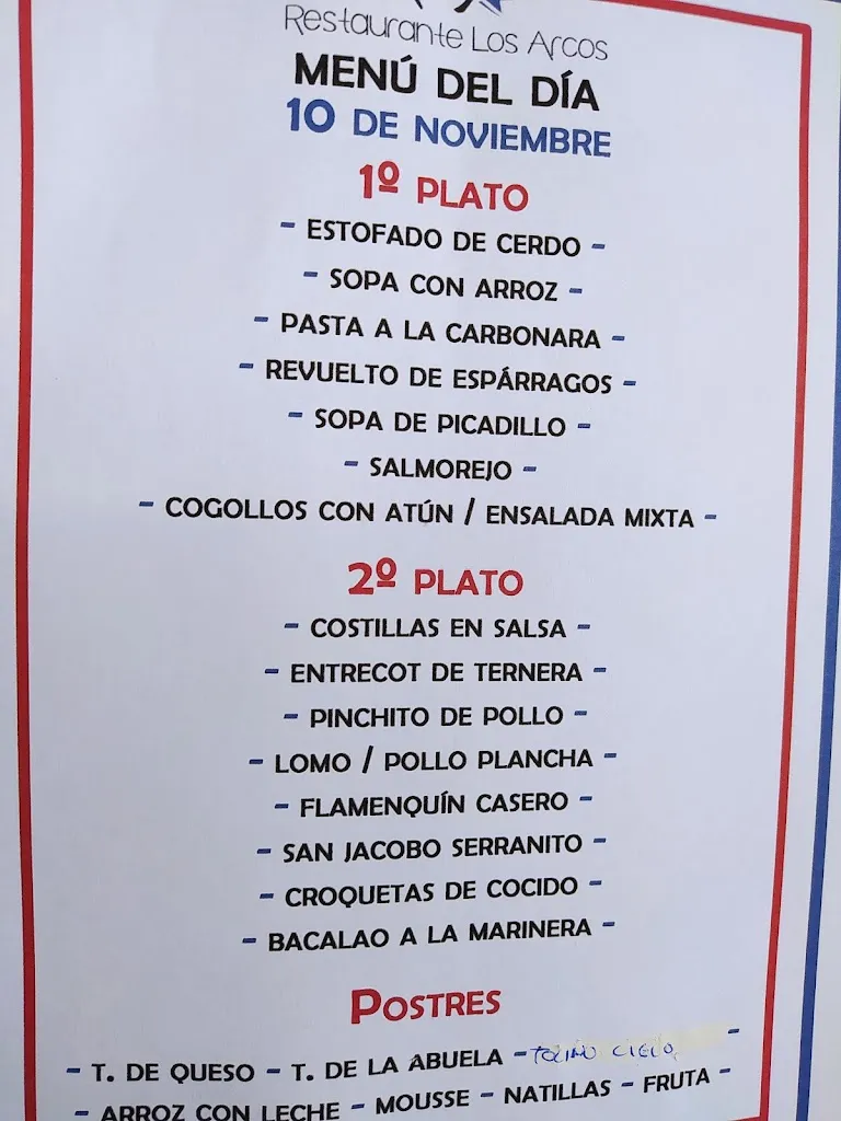Menu_Bar-Restaurante Los Arcos_Puente Genil_image_3