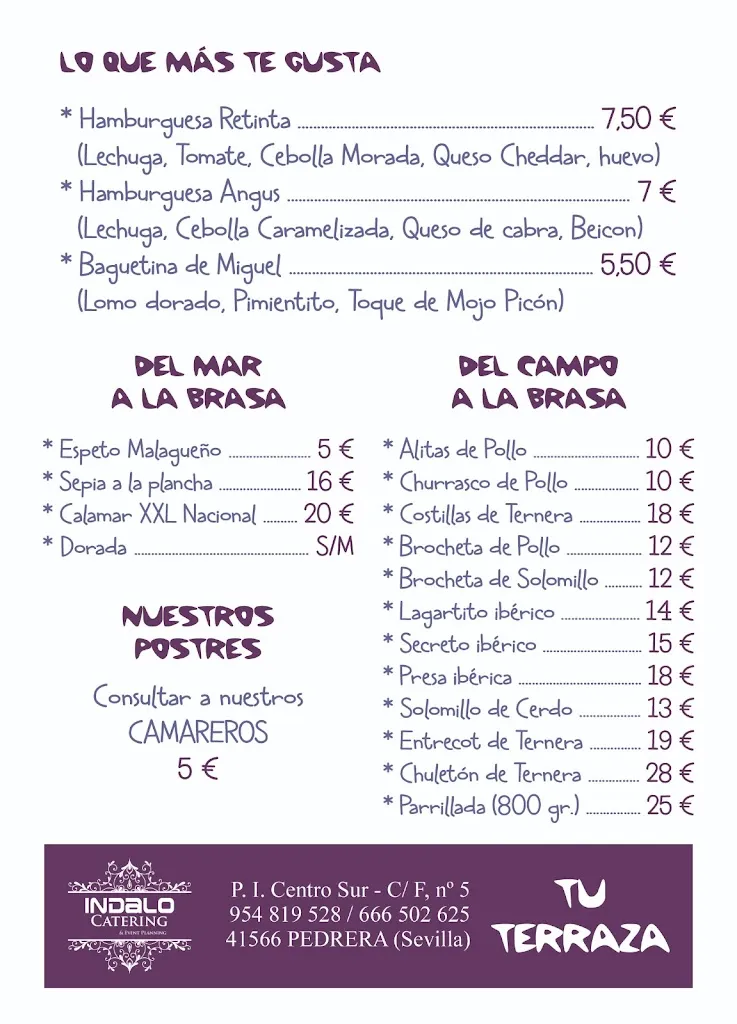 Menu_Restaurante La Harinera del Carmen/ Catering Indalo_Puente Genil_immagine_1