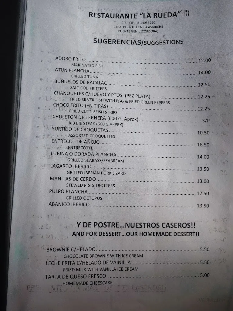 Menu_Restaurante La Rueda_Puente Genil_image_2