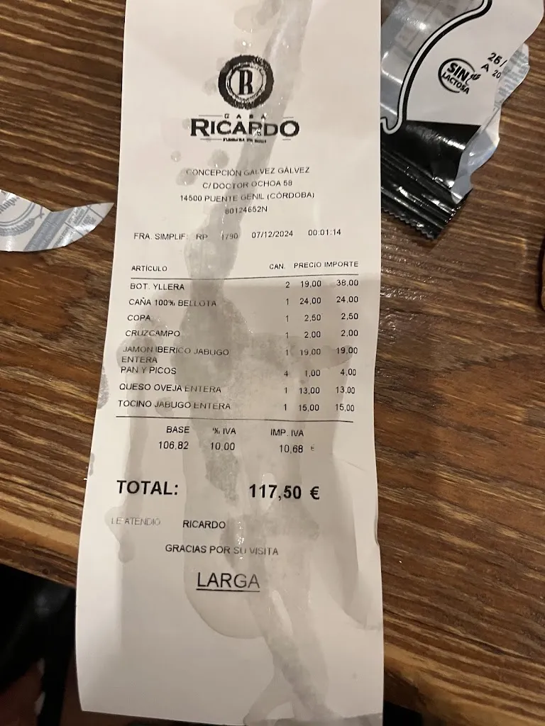 Sandra Gómez_Restaurante Casa Ricardo_Puente Genil_review