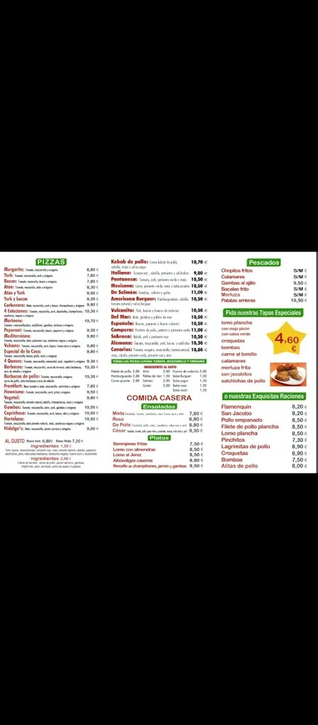 Menu_Pizzeria Hidalgo's_Puente Genil_immagine_3