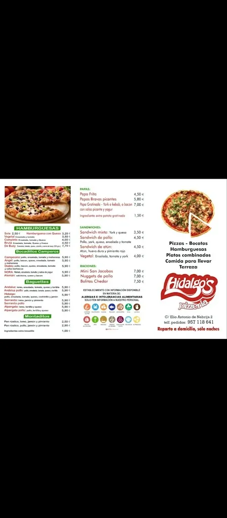 Menu_Pizzeria Hidalgo's_Puente Genil_immagine_4