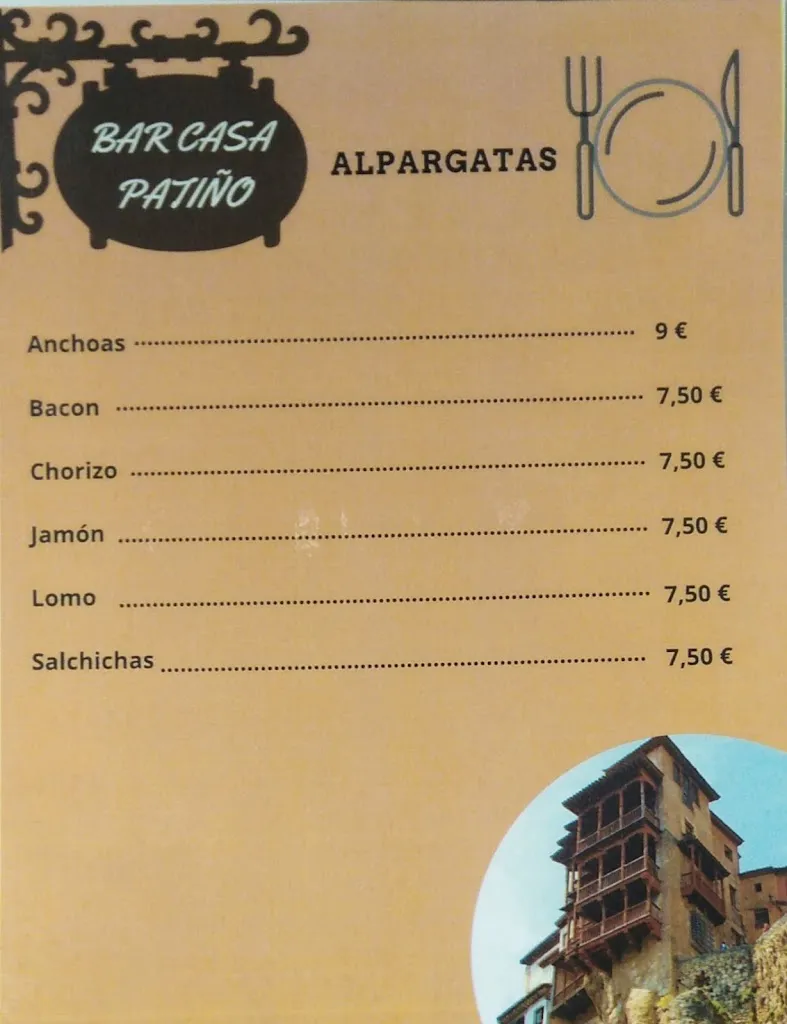 Menu_Bar Restaurante Casa Patiño_Almodóvar del Pinar_image_3