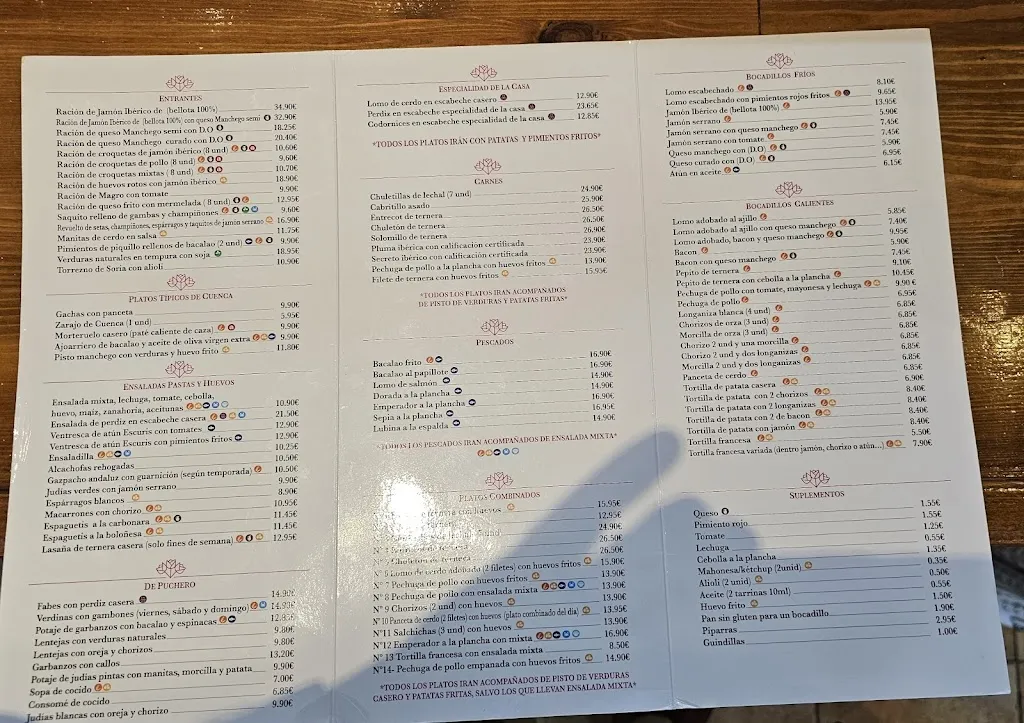 Menu_Restaurant Meson Los Rosales_Atalaya del Cañavate_image_1