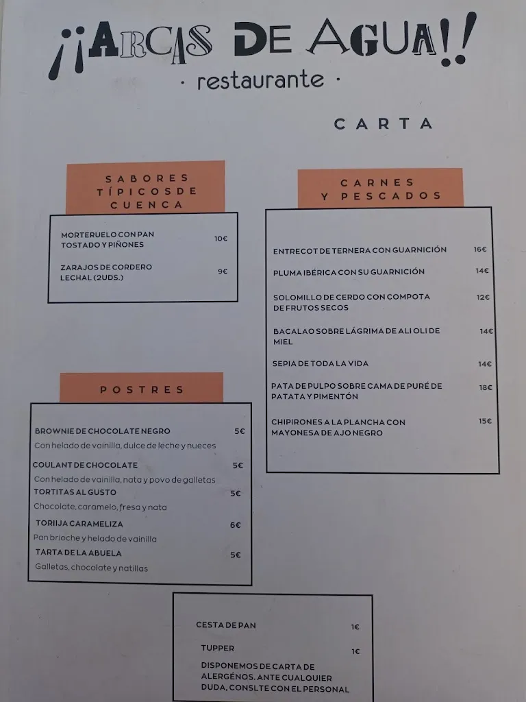 Menu_Arcas de Agua Restaurante_Arcas del Villar_immagine_3