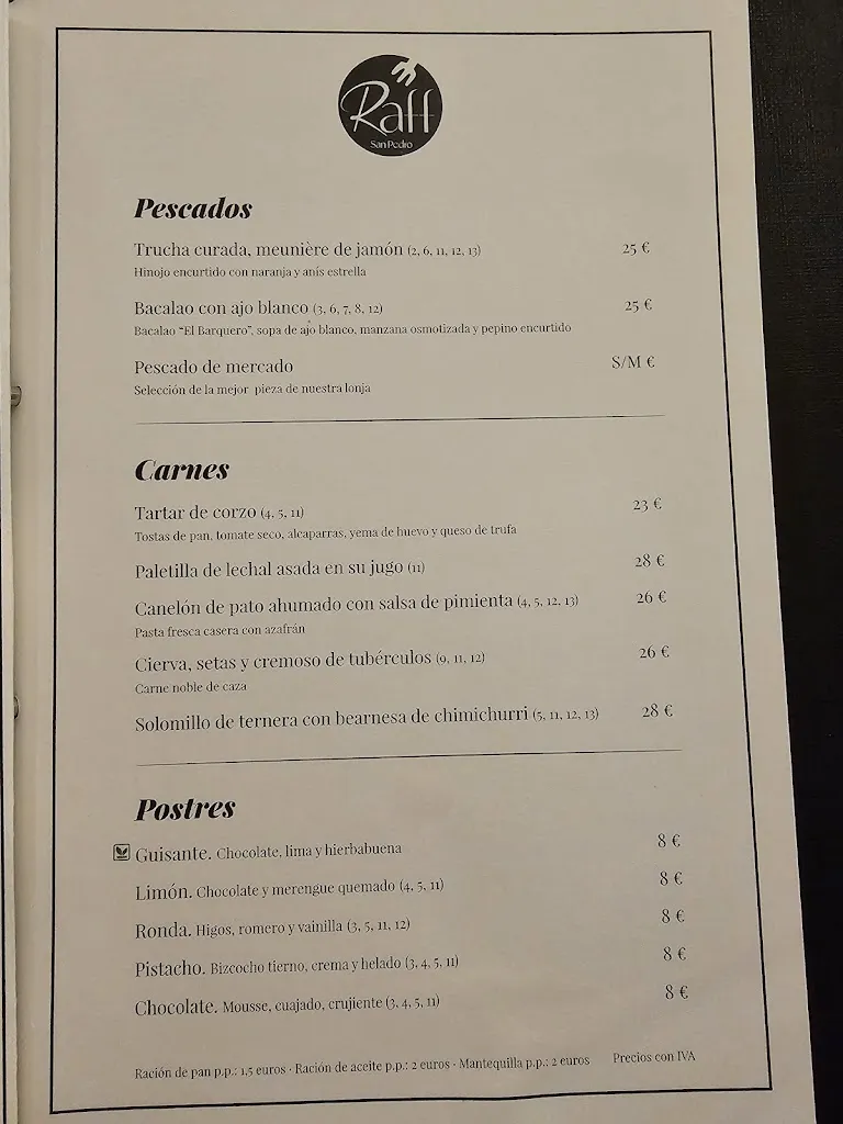 Menu_Restaurante Raff San Pedro_Bascuñana de San Pedro_image_1
