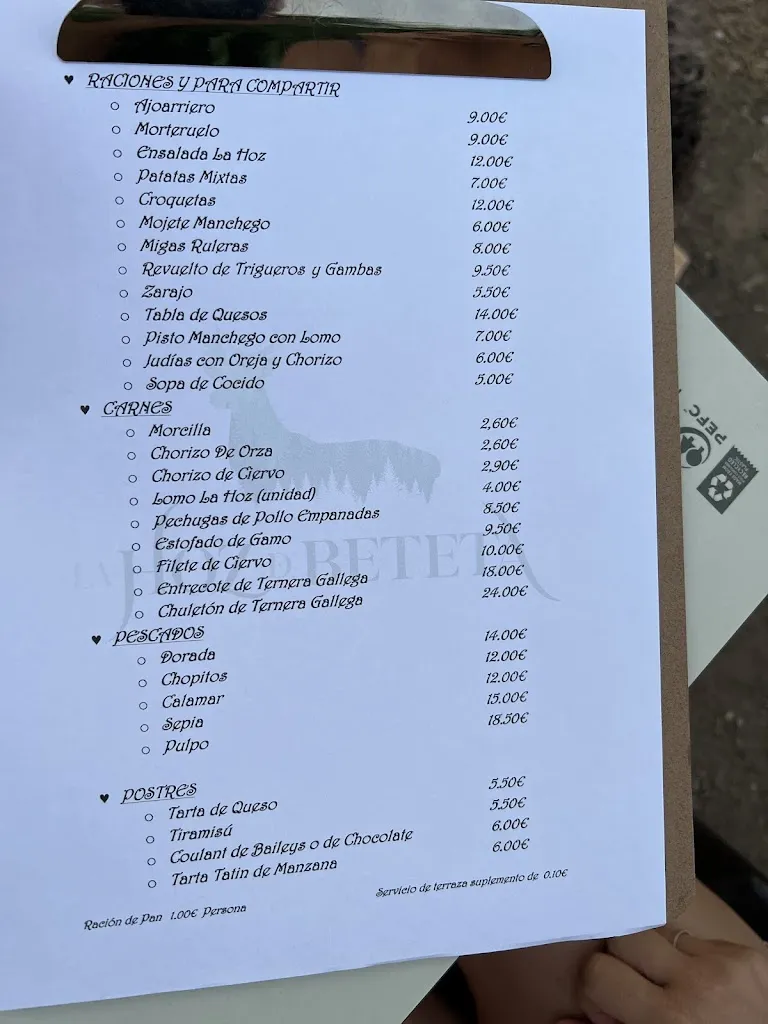 Menu_La Hoz de Beteta Bar-Restaurante_Beteta_image_4