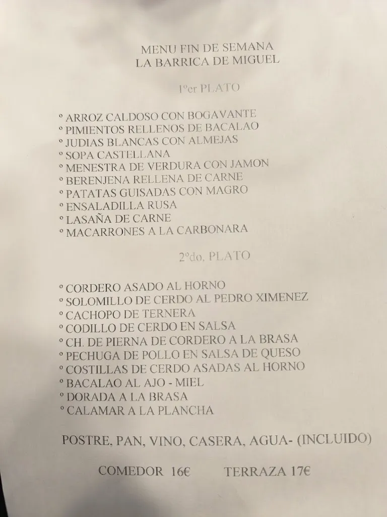 Menu_Mesón La Barrica de Miguel_Abia de la Obispalía_image_1