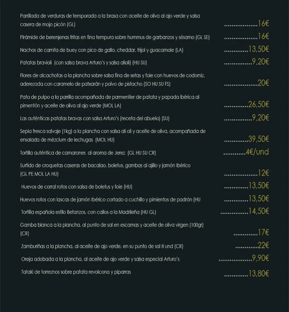 Menu_Restaurante Arturo's Planetario_Buendía_image_2
