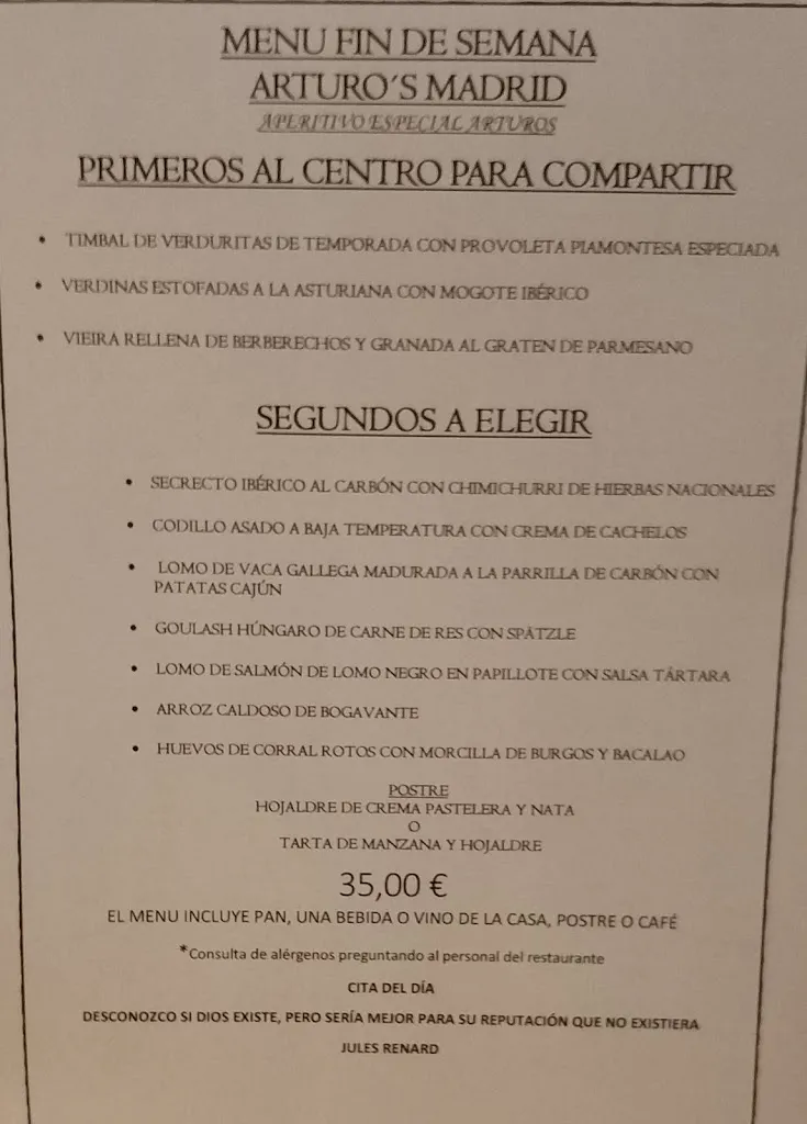Menu_Restaurante Arturo's Planetario_Buendía_image_3