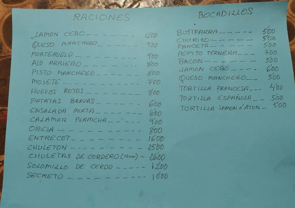 Menu_El cabezón Restaurante Azador_Cañaveruelas_image_1