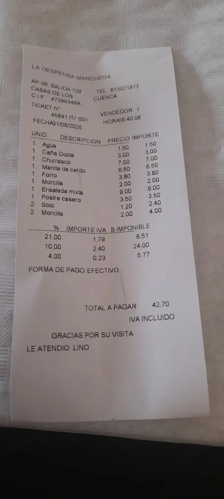 Ana A_La Despensa Manchega Lino_Casas de los Pinos_review