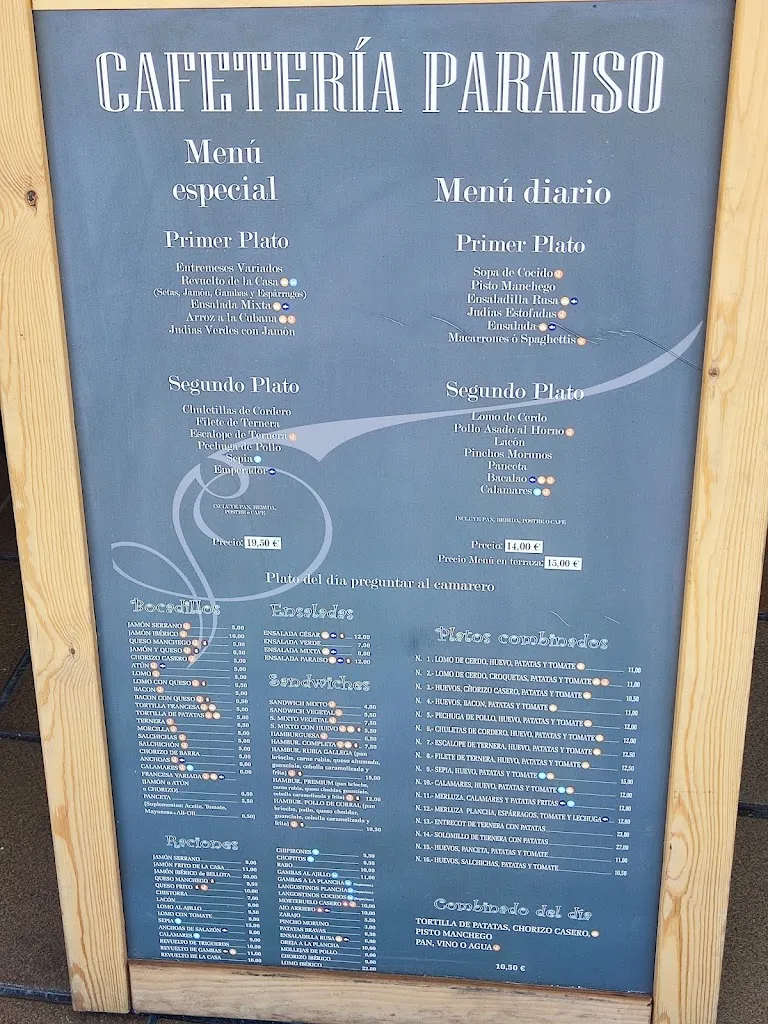 Menü_Restaurante Paraíso_Honrubia_Bild_1