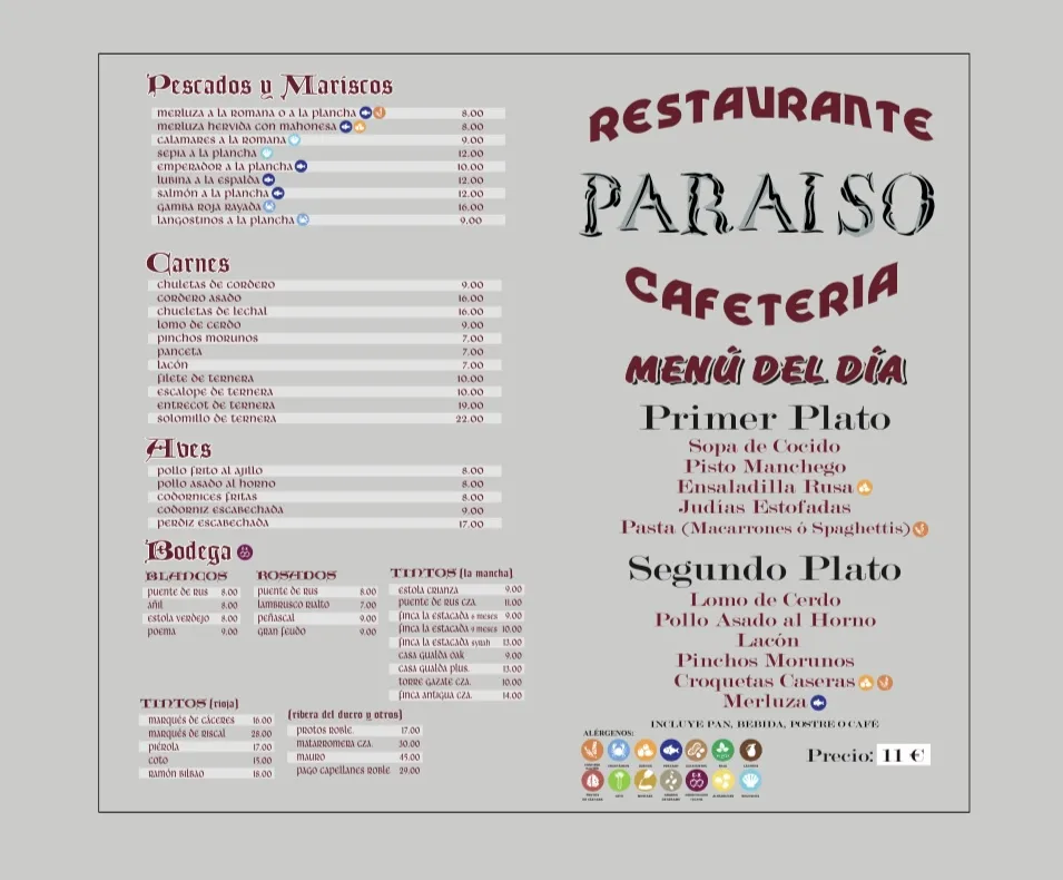 Menü_Restaurante Paraíso_Honrubia_Bild_3