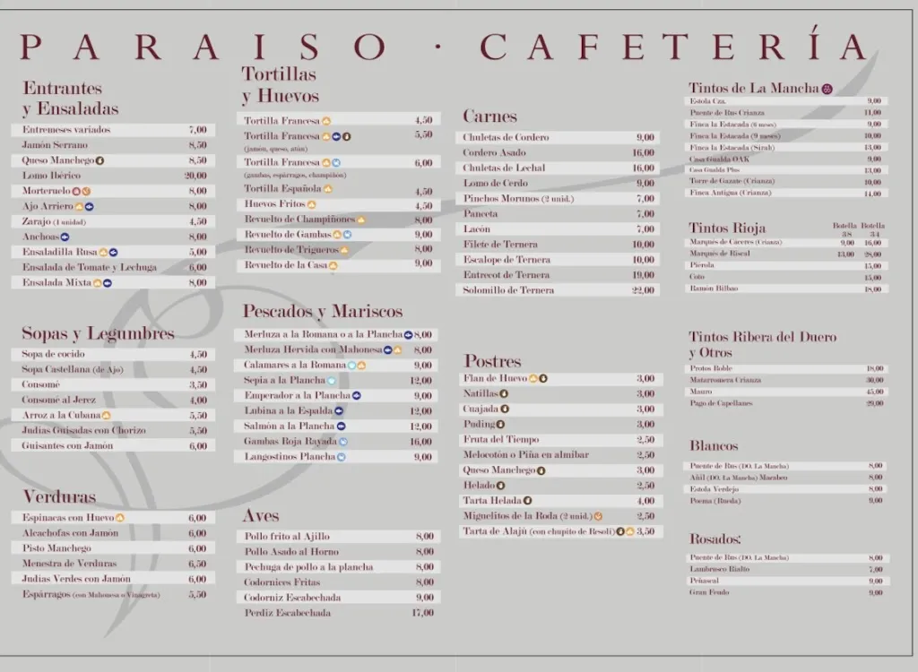 Menü_Restaurante Paraíso_Honrubia_Bild_4