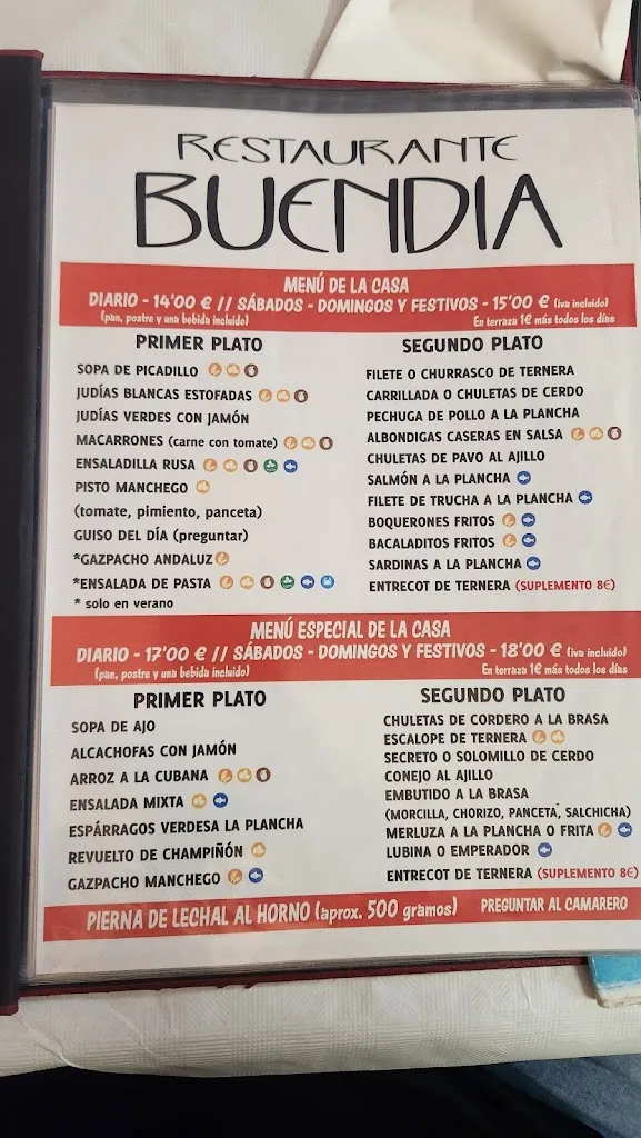Menü_Restaurante Buendía_Honrubia_Bild_2