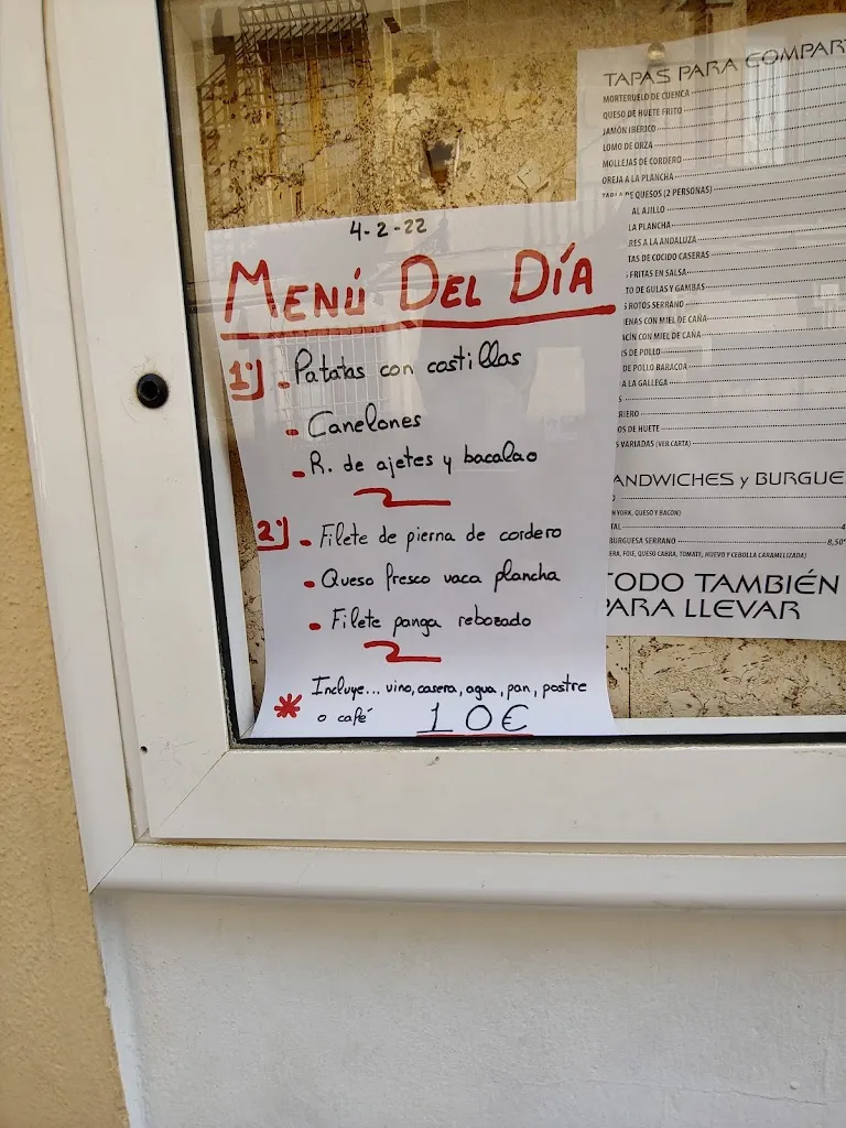 Menu_Bar Restaurante Serrano_Huete_image_2